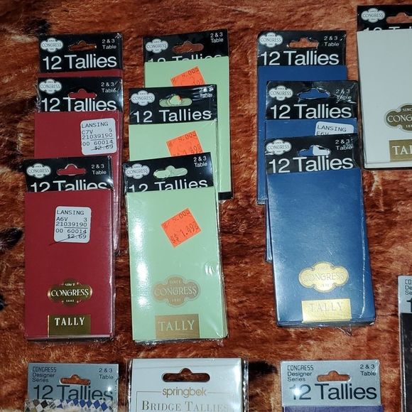 HUGE Lot of 196 Vintage Newer Bridge Tallies Congress Hallmark Springbok Caprice - Picture 2 of 10